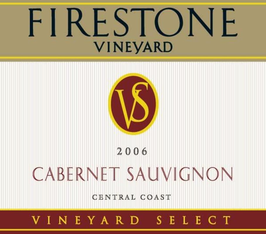 Firestone Vineyard Select Cabernet Sauvignon 2006 Front Label