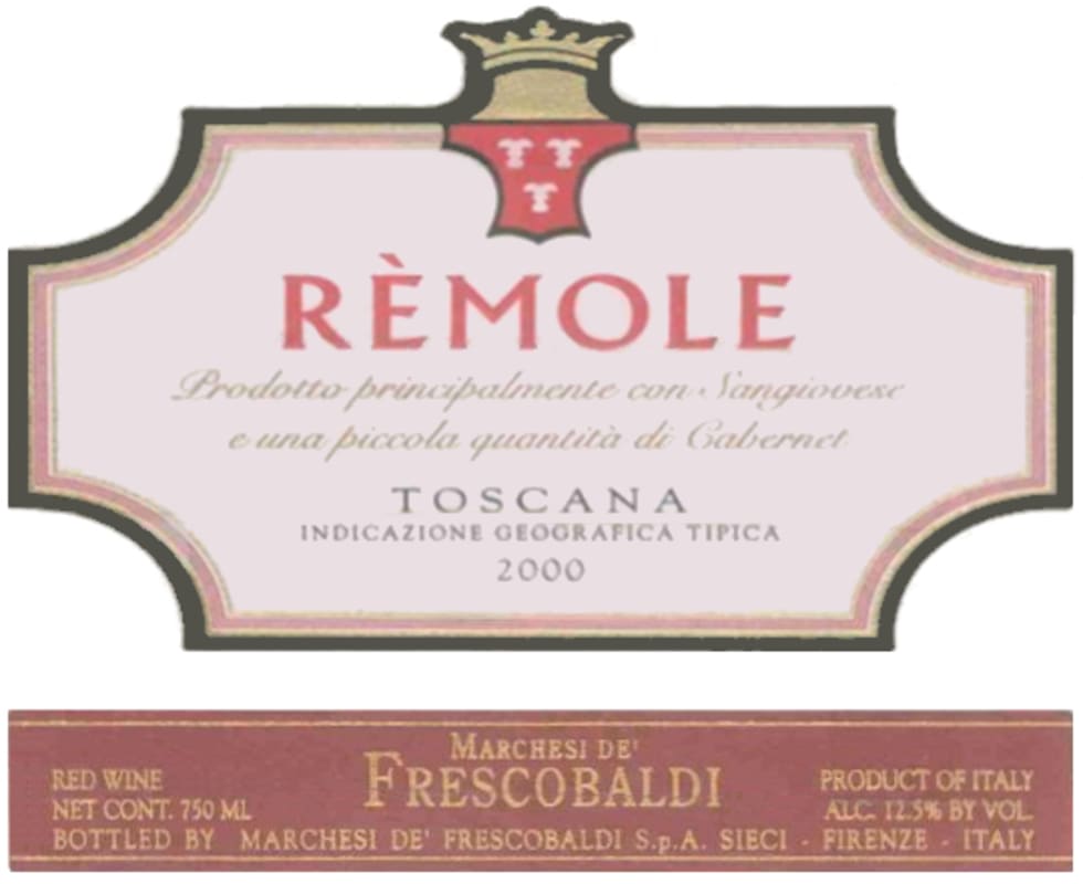 Frescobaldi Remole 2000 Front Label
