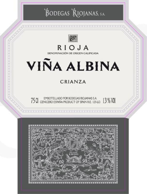 Bodegas Riojanas Vina Albina Crianza 2015 Front Label