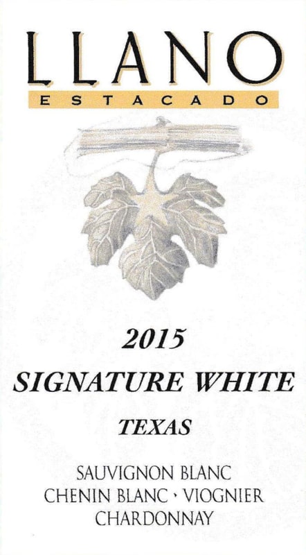 Llano Signature White 2015 Front Label
