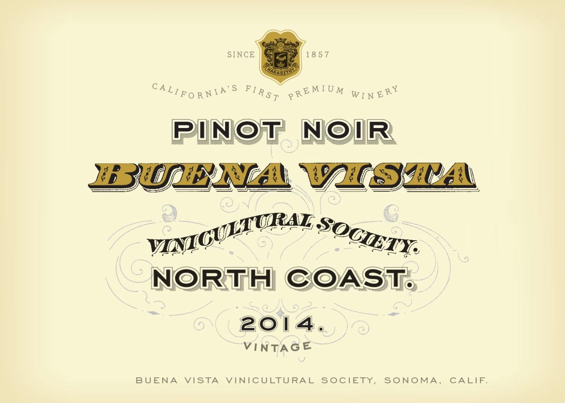 Buena Vista North Coast Pinot Noir 2014 Front Label