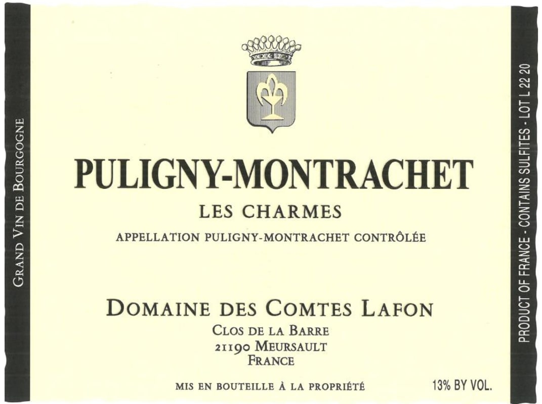 Domaine des Comtes Lafon Puligny-Montrachet Les Charmes 2023 Front Label