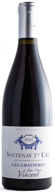 Jean-Marc Vincent Santenay Les Gravieres Premier Cru 2016 Front Bottle Shot