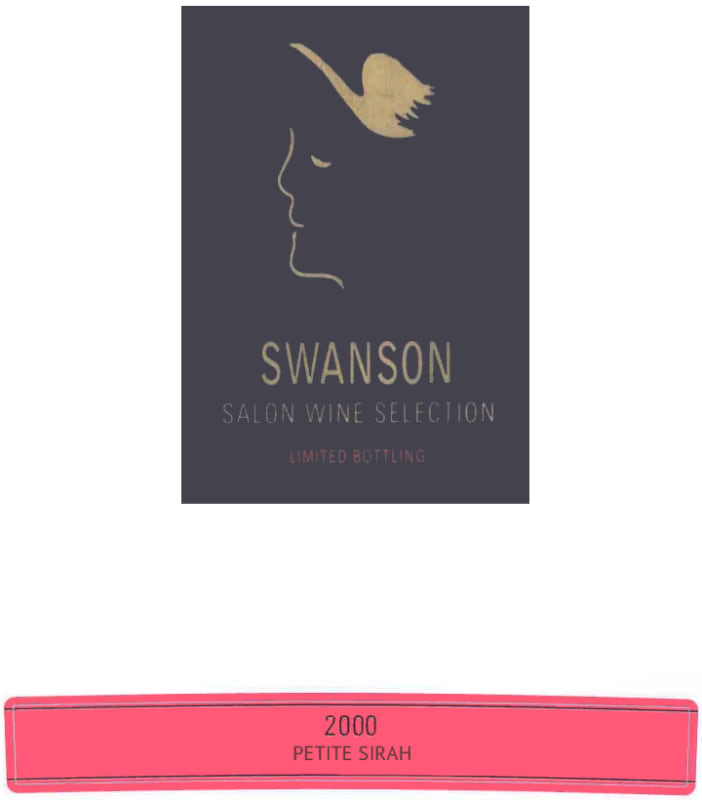 Swanson Salon Wine Selection Petite Sirah 2000 Front Label