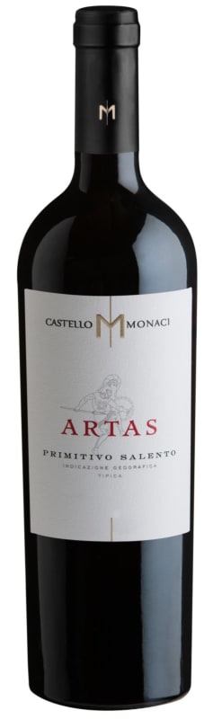 Castello Monaci Artas Primitivo 2020 Front Bottle Shot