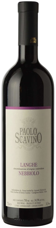 Paolo Scavino Langhe Nebbiolo 2017 Front Bottle Shot