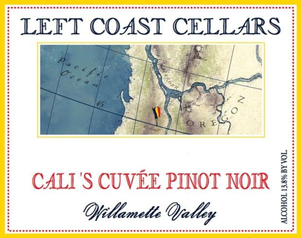 Left Coast Cellars Cali's Cuvee Pinot Noir 2010 Front Label