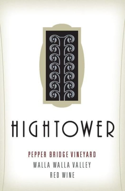 Hightower Cellars Pepper Bridge Vineyard Red 2012 Front Label