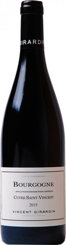 Vincent Girardin Bourgogne Cuvee Saint Vincent Rouge 2015 Front Bottle Shot