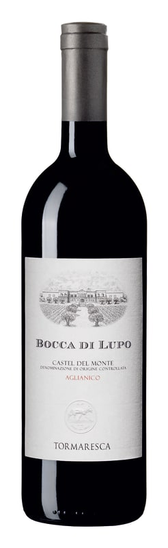 Tormaresca Bocca di Lupo Aglianico 2014 Front Bottle Shot