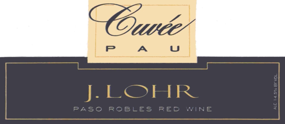 J. Lohr Cuvee PAU 2001 Front Label