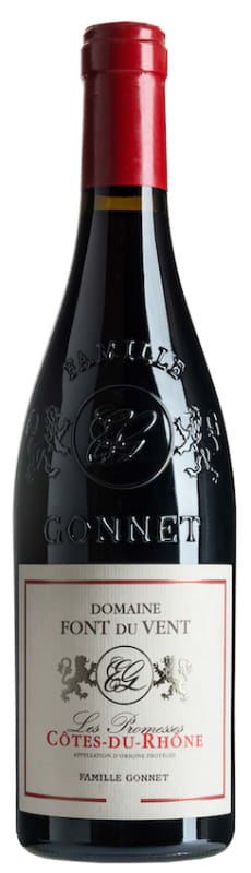 Domaine Font du Vent Cotes du Rhone Les Promesses 2017 Front Bottle Shot