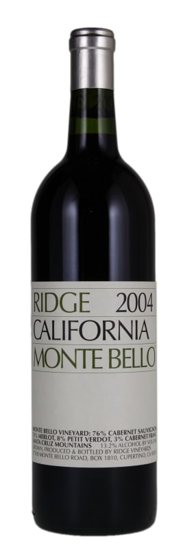 Ridge Monte Bello (3 Liter Bottle) 2004 Front Bottle Shot