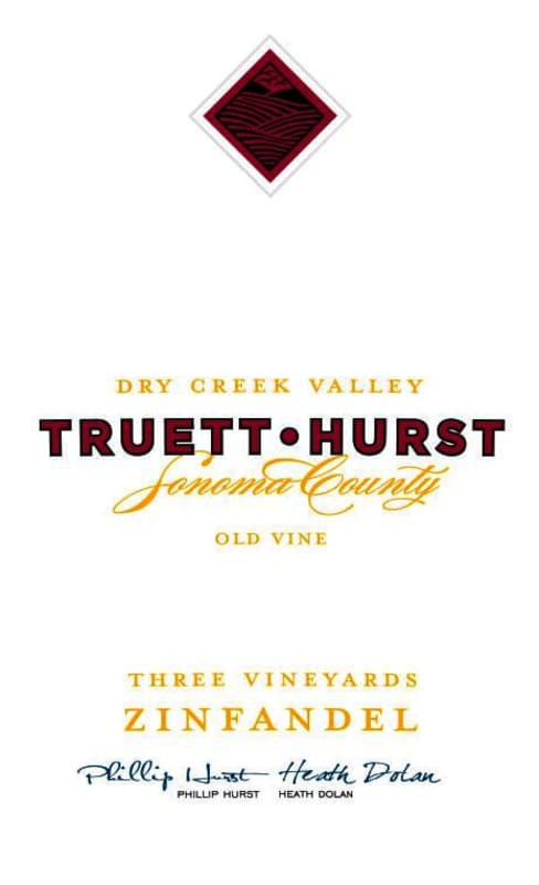 Truett Hurst Three Vineyards Old Vine Zinfandel 2015 Front Label