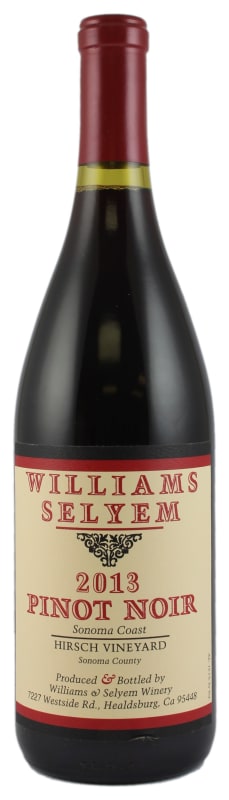 Williams Selyem Hirsch Pinot Noir 2013 Front Bottle Shot