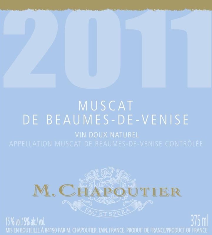 M. Chapoutier Muscat de Beaumes de Venise 2011 Front Label
