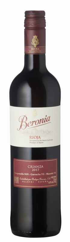 Bodegas Beronia Crianza 2017 Front Bottle Shot