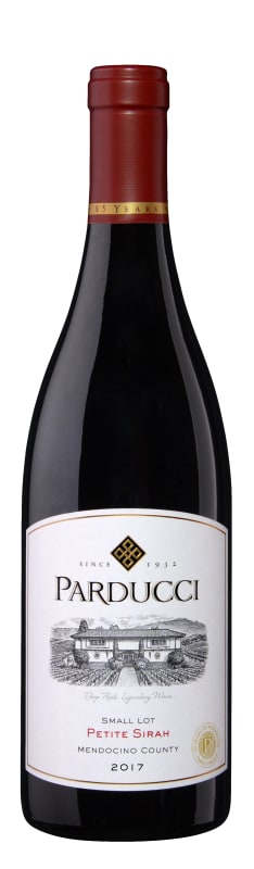 Parducci Small Lot Petite Sirah 2017 Front Bottle Shot