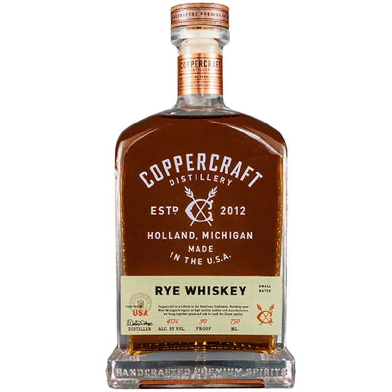 Coppercraft Rye Whiskey Front Bottle Shot