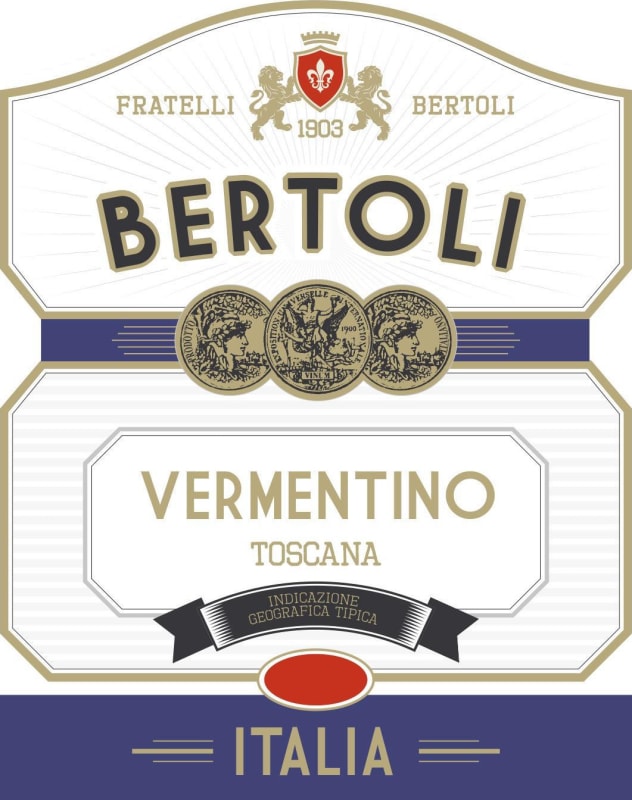 Bertoli Vermentino 2015 Front Label