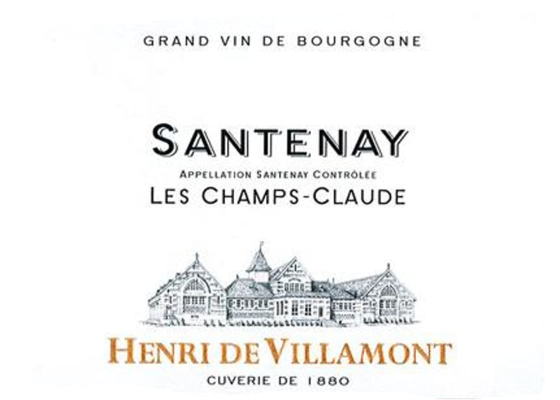 Henri de Villamont Santenay Les Champs-Claude 2013 Front Label