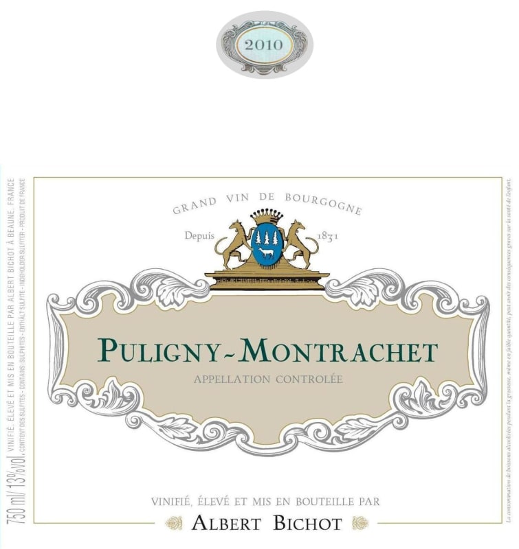 Albert Bichot Puligny-Montrachet 2010 Front Label