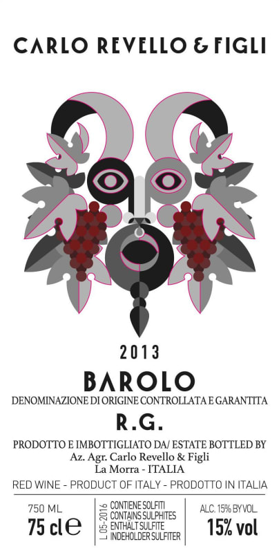 Carlo Revello & Figli Barolo Red 2013 Front Label