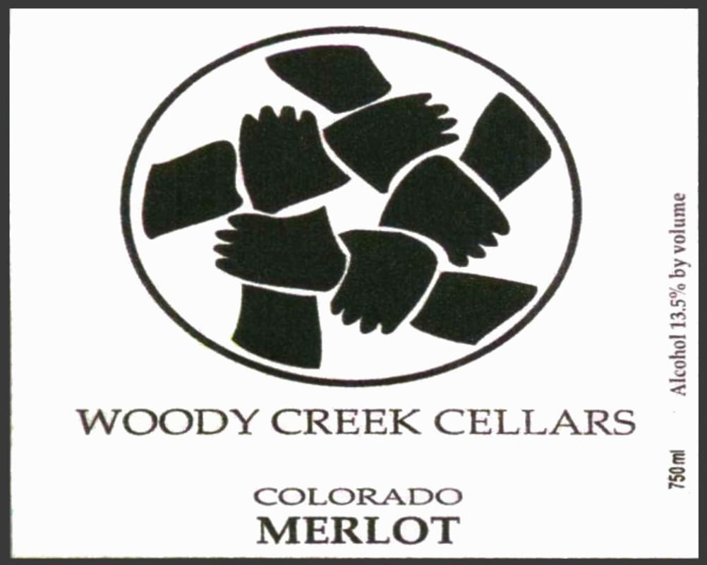 Woody Creek Cellars Merlot 2008 Front Label