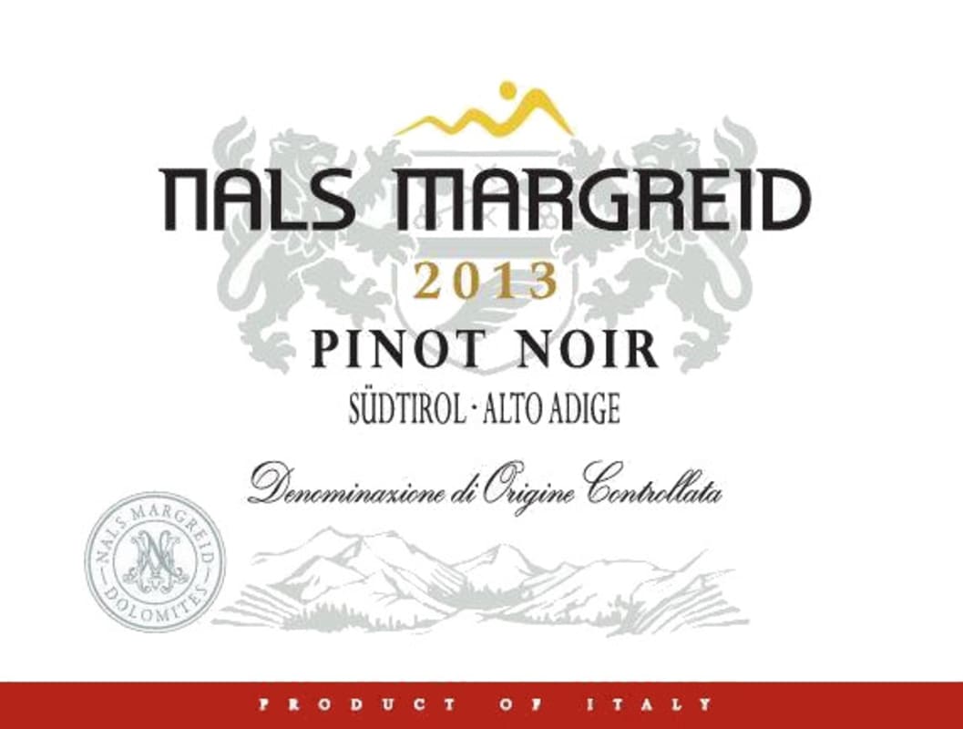 Nals Margreid Sudtirol-Alto Adige Pinot Noir 2013 Front Label