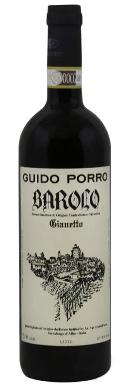 Guido Porro Vigna Gianetto Barolo 2017 Front Bottle Shot