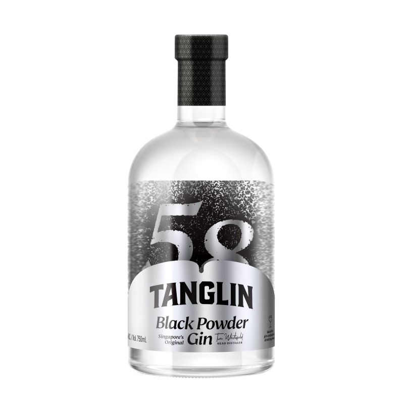 Tanglin Black Powder Gin Front Bottle Shot