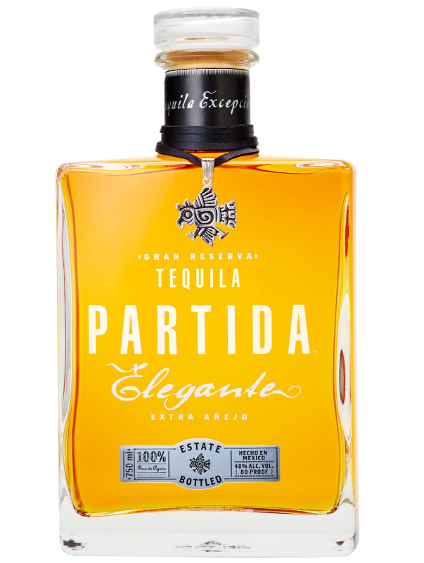 Partida Elegante Extra Anejo Tequila Front Bottle Shot