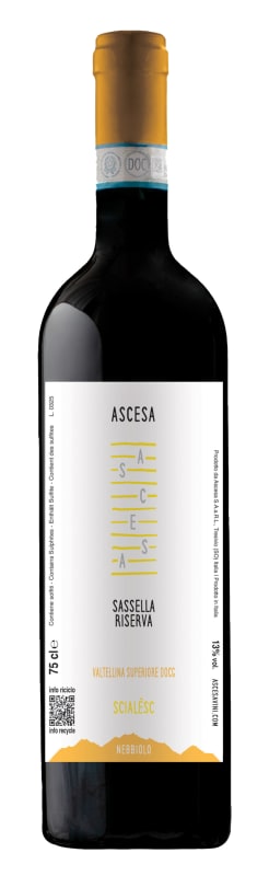Ascesa Valtellina Superiore Riserva Sassella Scialesc 2021 Front Bottle Shot