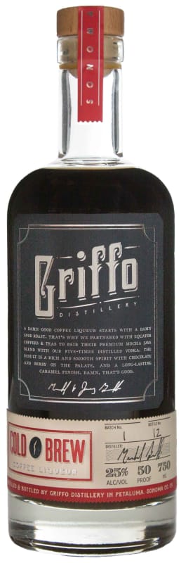 Griffo Cold Brew Coffee Liqueur Front Bottle Shot