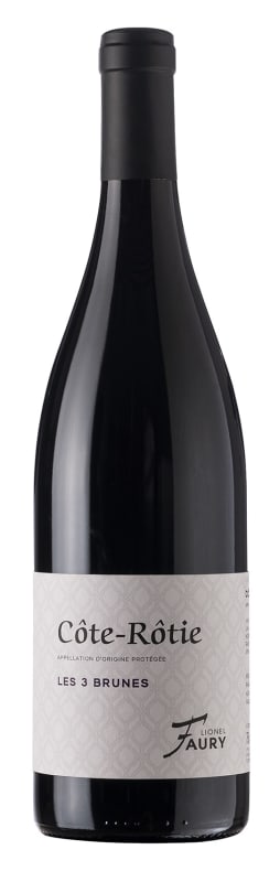 Lionel Faury Cote-Rotie Les 3 Brunes 2021 Front Bottle Shot