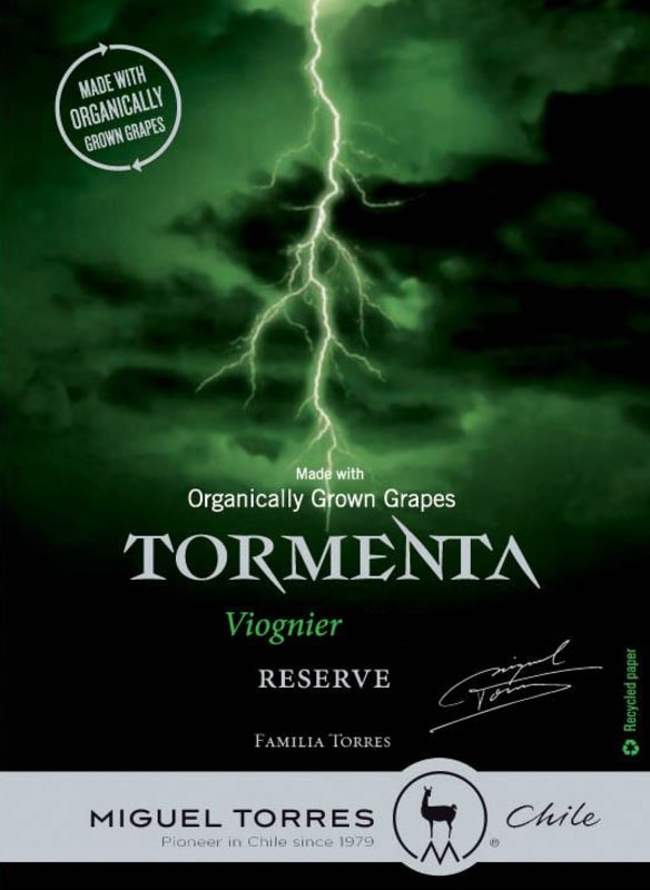 Miguel Torres Tormenta Reserva Viognier 2012 Front Label