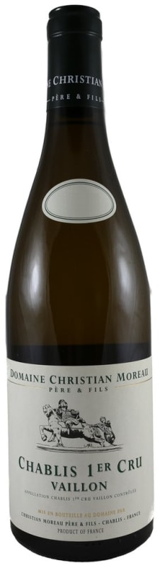 Christian Moreau Chablis Vaillon Premier Cru (375ML half-bottle) 2017 Front Bottle Shot