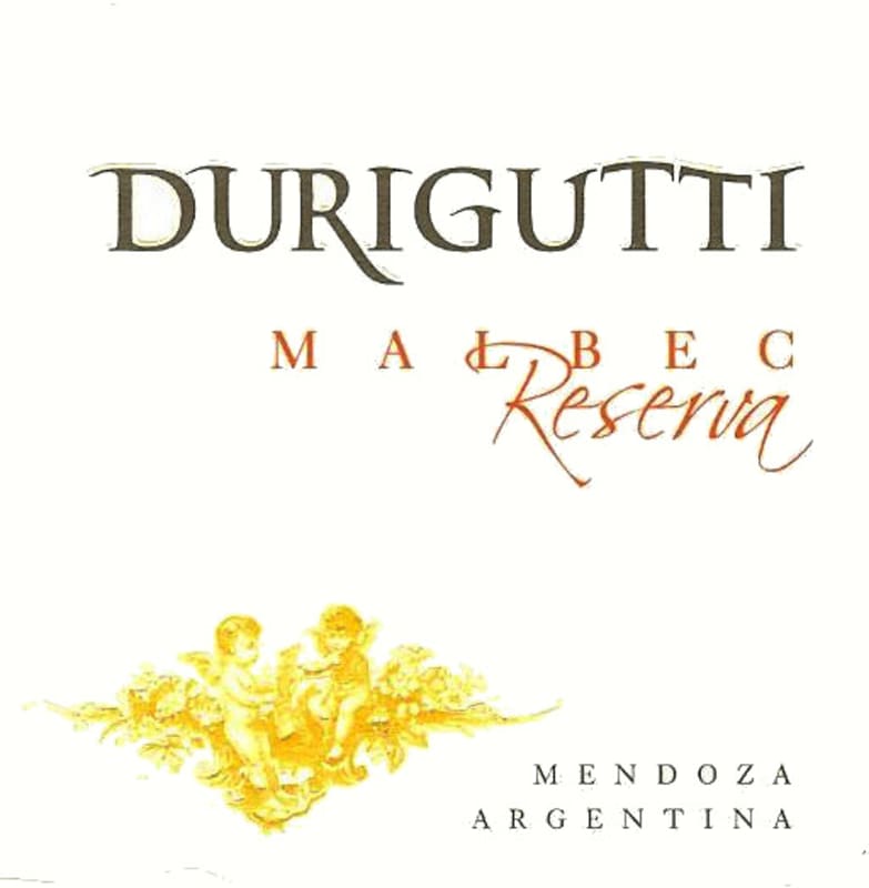 Durigutti Malbec Reserva 2003 Front Label