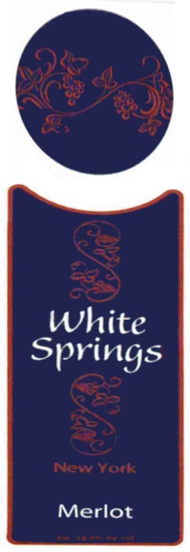 White Springs Winery Merlot 2011 Front Label