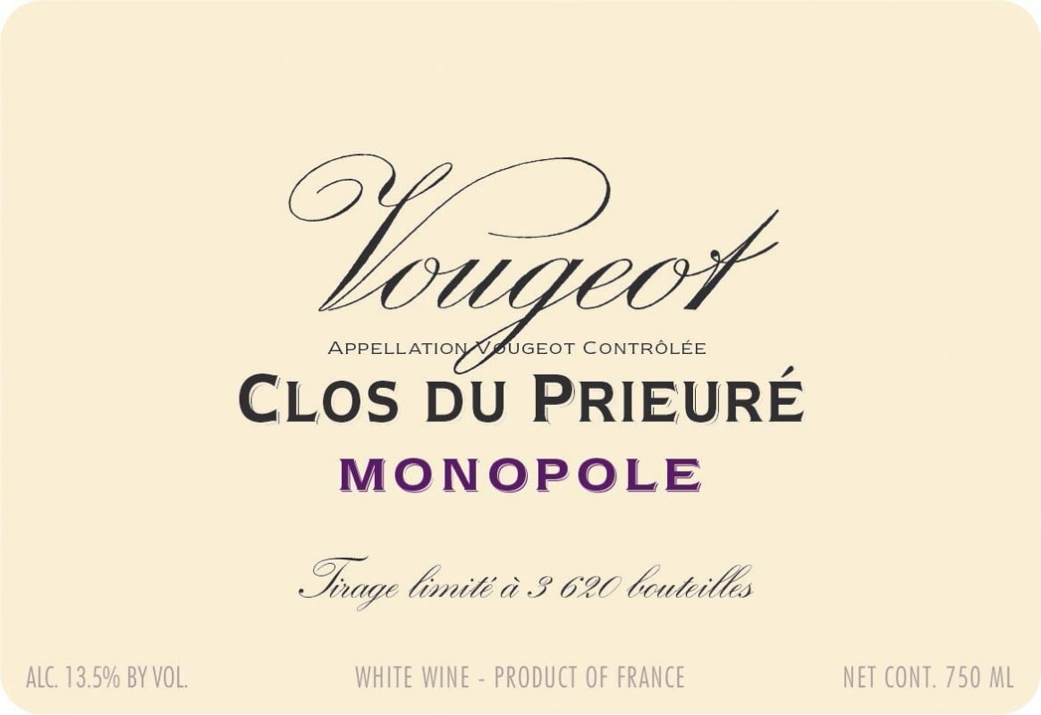 Domaine de la Vougeraie Vougeot Clos du Prieure Monople 2018 Front Label