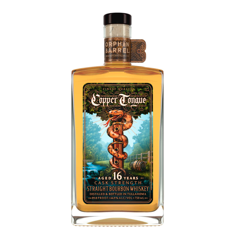 Orphan Barrel 16 Year Copper Tongue Straight Bourbon Whiskey Front Bottle Shot