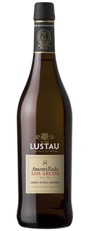 Lustau Solera Los Arcos Dry Amontillado Sherry Front Bottle Shot