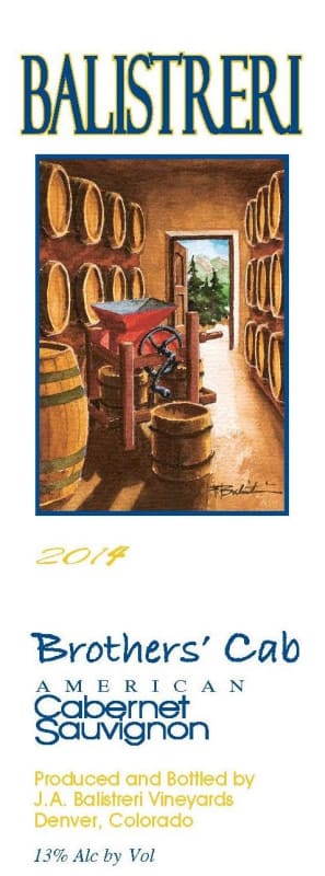 Balistreri Vineyards Brother's Cabernet Sauvignon 2014 Front Label