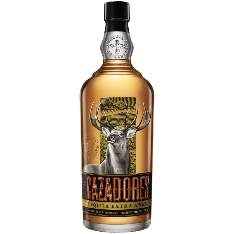 Cazadores Extra Anejo Tequila Front Bottle Shot