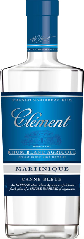 Rhum Clement Canne Bleue Agricole Rhum (700ML) Front Bottle Shot