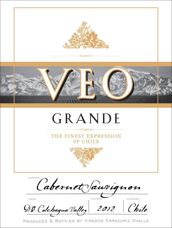 Vinedos Marchigue VEO Grande Cabernet Sauvignon 2012 Front Label