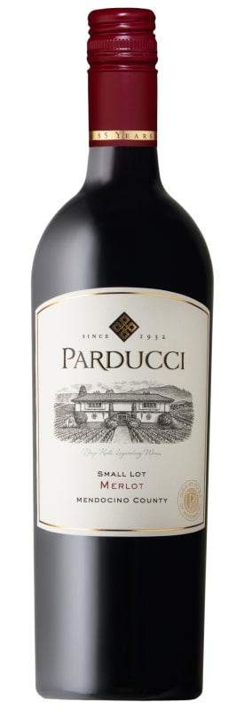 Parducci Small Lot Merlot 2022 Front Bottle Shot
