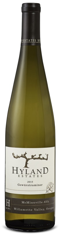 Hyland Estates Old Vine Gewurztraminer 2015 Front Bottle Shot