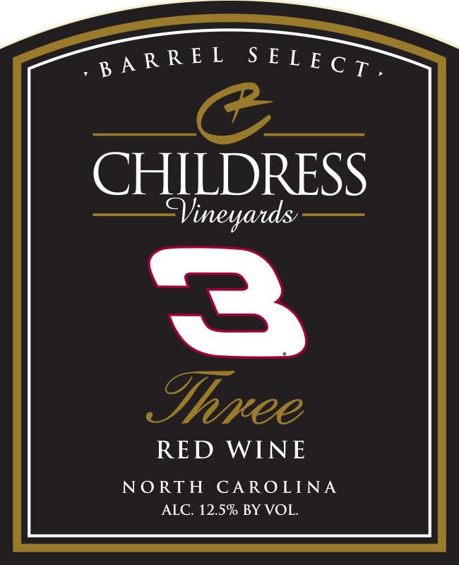 Childress Winery & Vineyards 3 Three Red Front Label