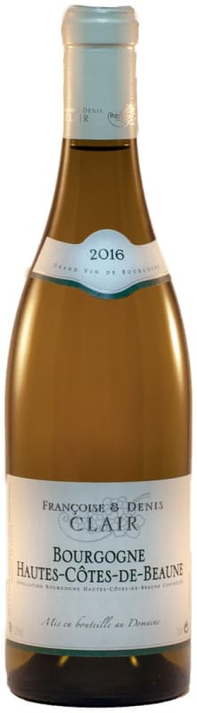 Francoise & Denis Clair Bourgogne Blanc Hautes Cotes de Beaune 2016 Front Bottle Shot